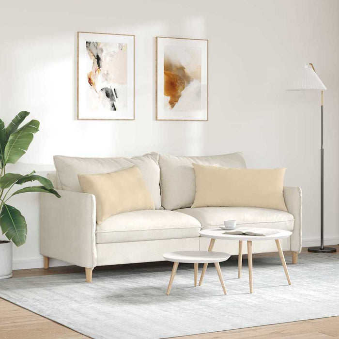 Perne pentru canapea 2 pcs Crem 80 x 40 cm țesătură - WALTI WALTI