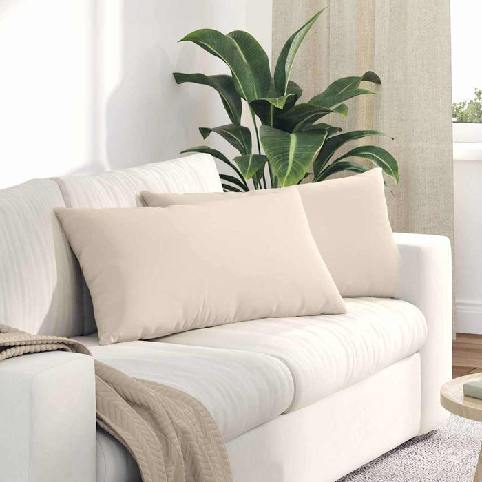 Perne pentru canapea 2 pcs Bej 80 x 40 cm țesătură - WALTI WALTI
