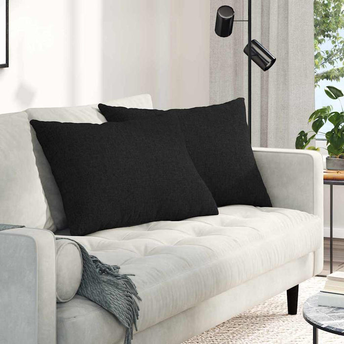 Perne pentru canapea 2 pcs Negru 70 x 50 cm țesătură - WALTI WALTI