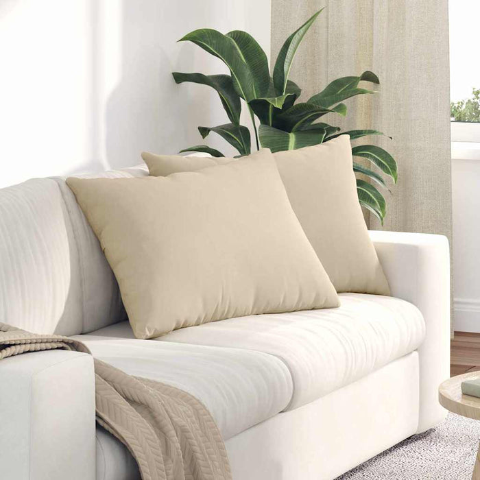 Perne pentru canapea 2 pcs Crem 70 x 50 cm țesătură - WALTI WALTI