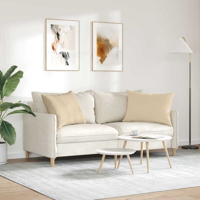 Perne pentru canapea 2 pcs Crem 70 x 50 cm țesătură - WALTI WALTI