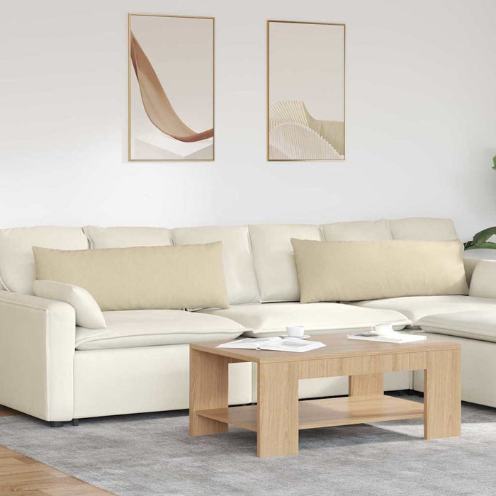 Perne pentru canapea 2 pcs Crem 120 x 40 cm țesătură - WALTI WALTI