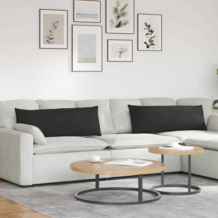 Perne pentru canapea 2 pcs Negru 120 x 40 cm țesătură - WALTI WALTI
