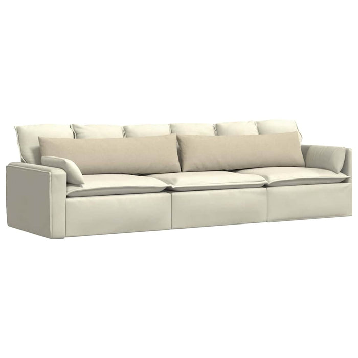 Perne pentru canapea 2 pcs Crem 145 x 40 cm țesătură - WALTI WALTI