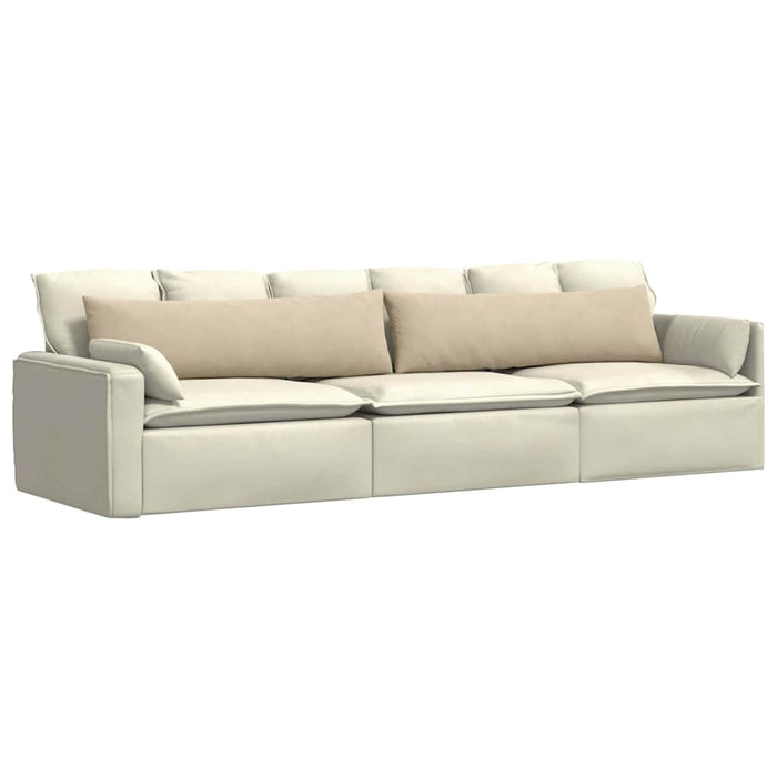 Perne pentru canapea 2 pcs Crem 145 x 40 cm țesătură - WALTI WALTI