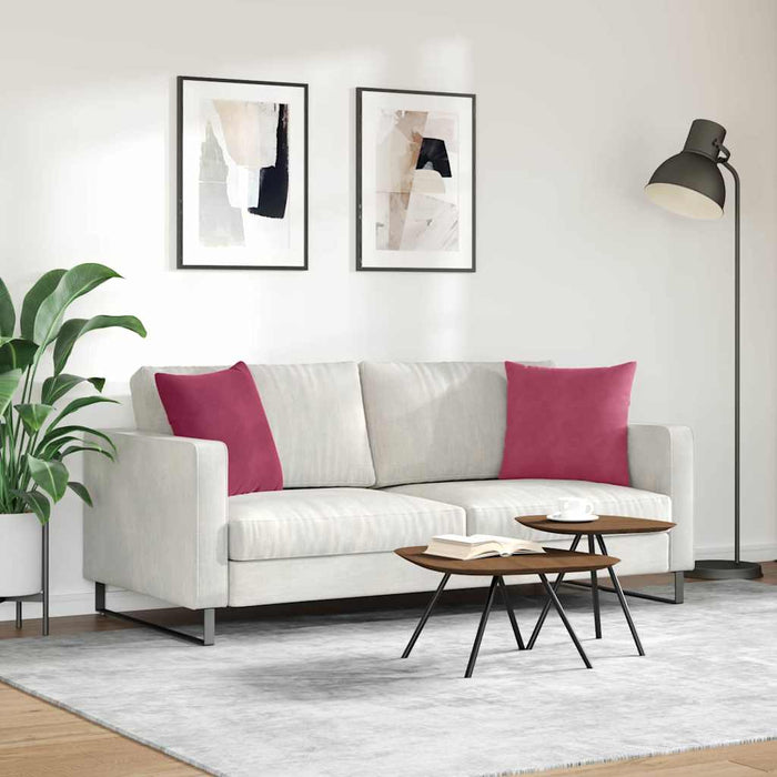 Perne pentru canapea 2 pcs Roșu Vin 45 x 45 cm - WALTI WALTI