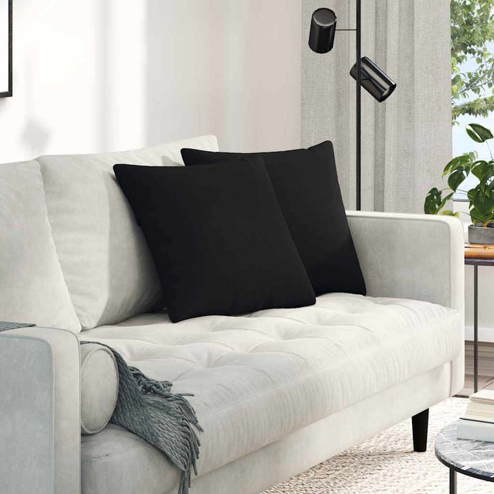 Perne pentru canapea 2 pcs Negru 45 x 45 cm țesătură - WALTI WALTI