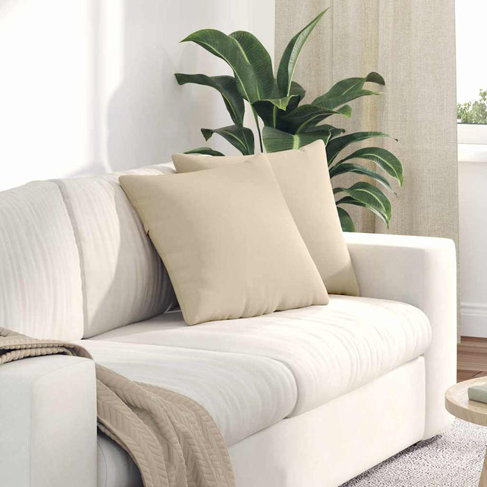Perne pentru canapea 2 pcs Crem 45 x 45 cm țesătură - WALTI WALTI