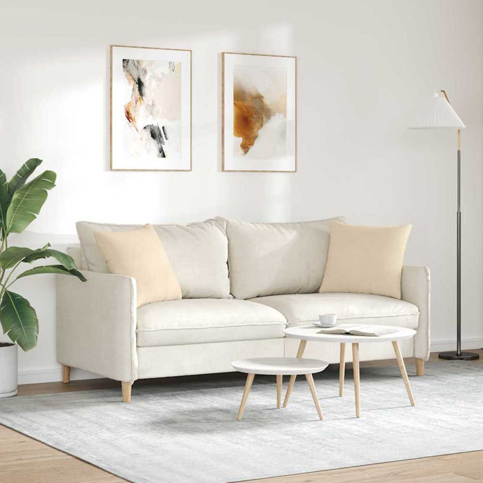 Perne pentru canapea 2 pcs Crem 45 x 45 cm țesătură - WALTI WALTI