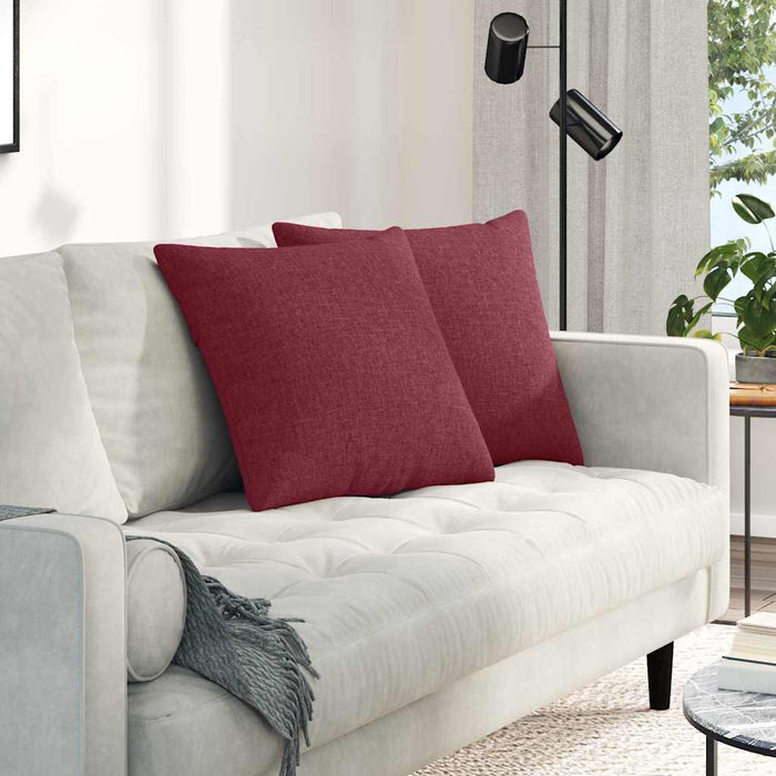 Perne pentru canapea 2 pcs Roșu Vin 50 x 50 cm țesătură - WALTI WALTI