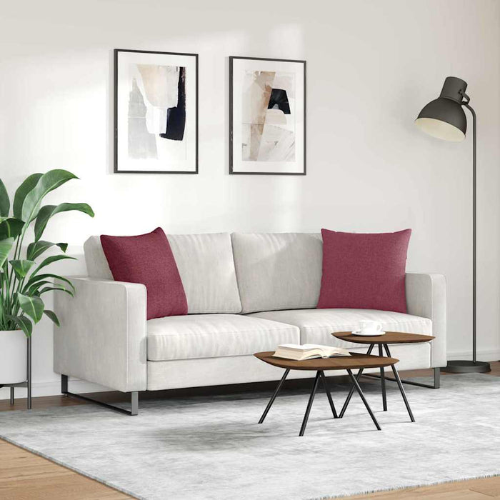 Perne pentru canapea 2 pcs Roșu Vin 50 x 50 cm țesătură - WALTI WALTI