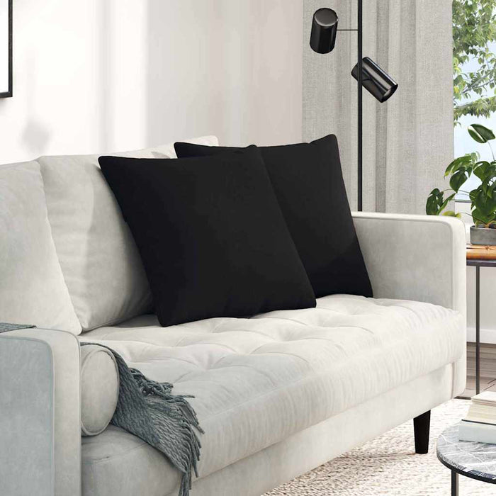 Perne pentru canapea 2 pcs Negru 50 x 50 cm țesătură - WALTI WALTI