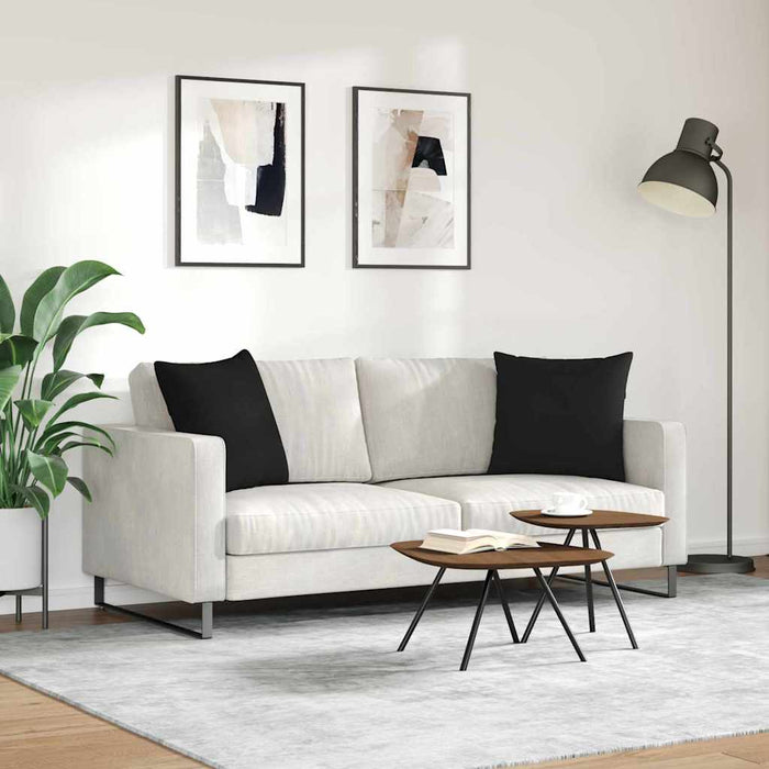 Perne pentru canapea 2 pcs Negru 50 x 50 cm țesătură - WALTI WALTI