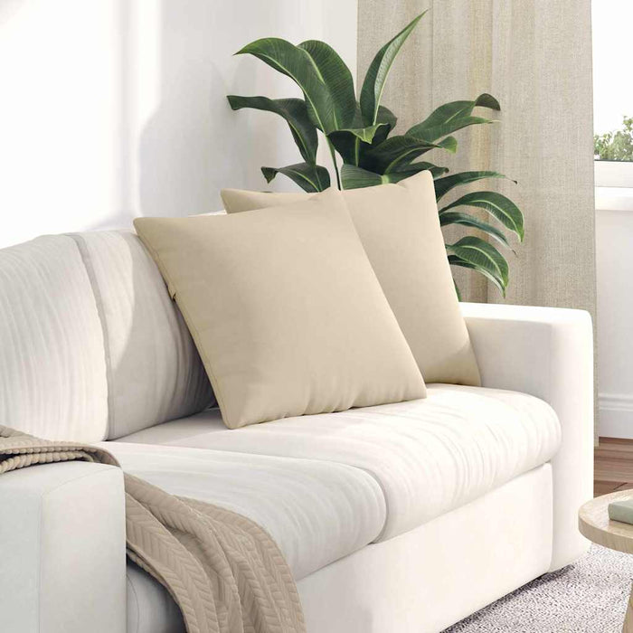 Perne pentru canapea 2 pcs Crem 50 x 50 cm țesătură - WALTI WALTI
