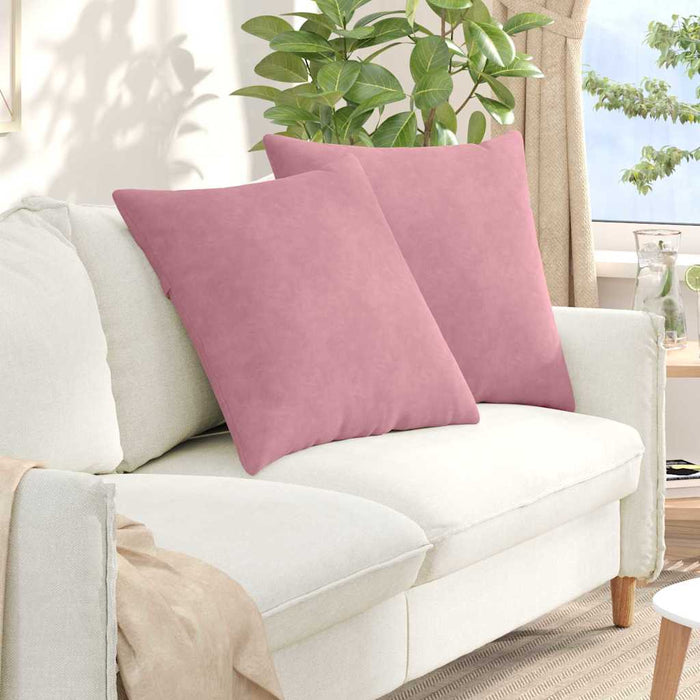 Perne pentru canapea 2 pcs Roz 60 x 60 cm Țesătură din corduroy - WALTI WALTI