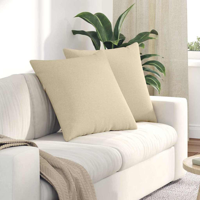 Perne pentru canapea 2 pcs Crem 80 x 80 cm țesătură - WALTI WALTI
