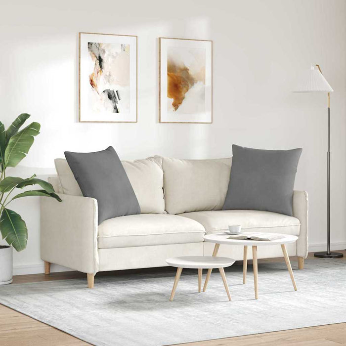 Perne pentru canapea 2 pcs Gri închis 80 x 80 cm țesătură - WALTI WALTI