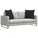 Perne pentru canapea 2 pcs Negru 80 x 80 cm țesătură - WALTI WALTI