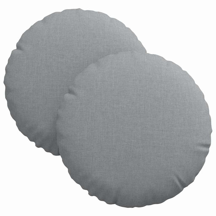 Perne de Șezut 2 pcs Gri deschis Ø30 x 13 cm țesătură - WALTI WALTI