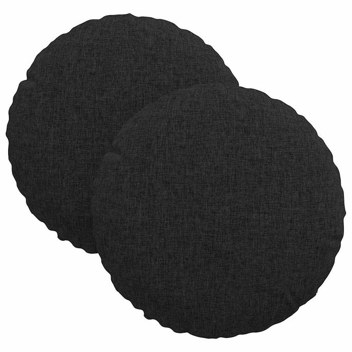Perne de Șezut 2 pcs Negru Ø30 x 13 cm țesătură - WALTI WALTI