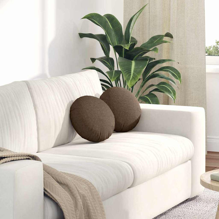 Perne de Șezut 2 pcs Maro Ø30 x 13 cm țesătură - WALTI WALTI