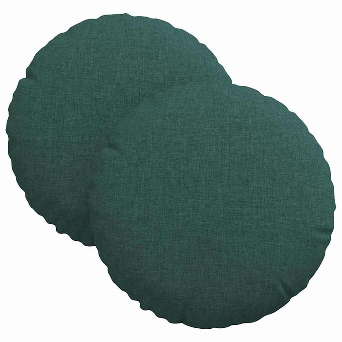 Perne de Șezut 2 pcs Verde închis Ø30 x 13 cm țesătură - WALTI WALTI