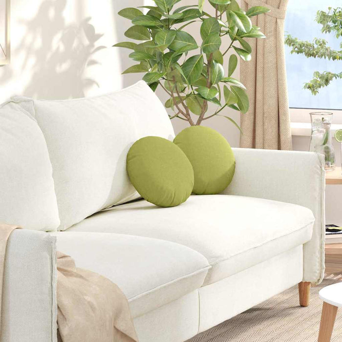 Perne de Șezut 2 pcs Verde deschis Ø30 x 13 cm țesătură - WALTI WALTI