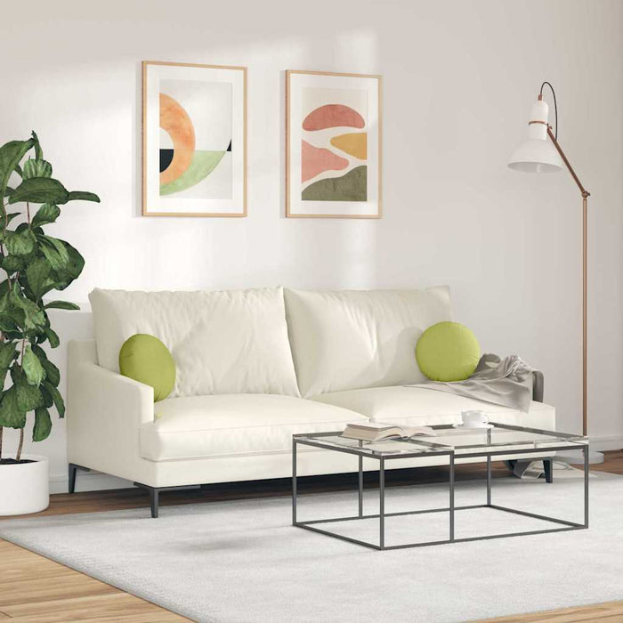 Perne de Șezut 2 pcs Verde deschis Ø30 x 13 cm țesătură - WALTI WALTI