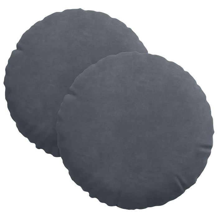 Perne de Șezut 2 pcs Gri închis Ø 40 x 13 cm Catifea - WALTI WALTI