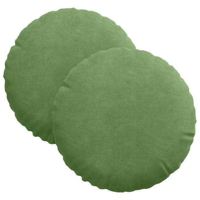 Perne de Șezut 2 pcs Verde deschis Ø 40 x 13 cm Catifea - WALTI WALTI