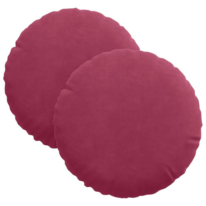 Perne de Șezut 2 pcs Roșu Vin Ø 40 x 13 cm Catifea - WALTI WALTI
