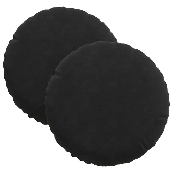 Perne de Șezut 2 pcs Negru Ø 40 x 13 cm Catifea - WALTI WALTI