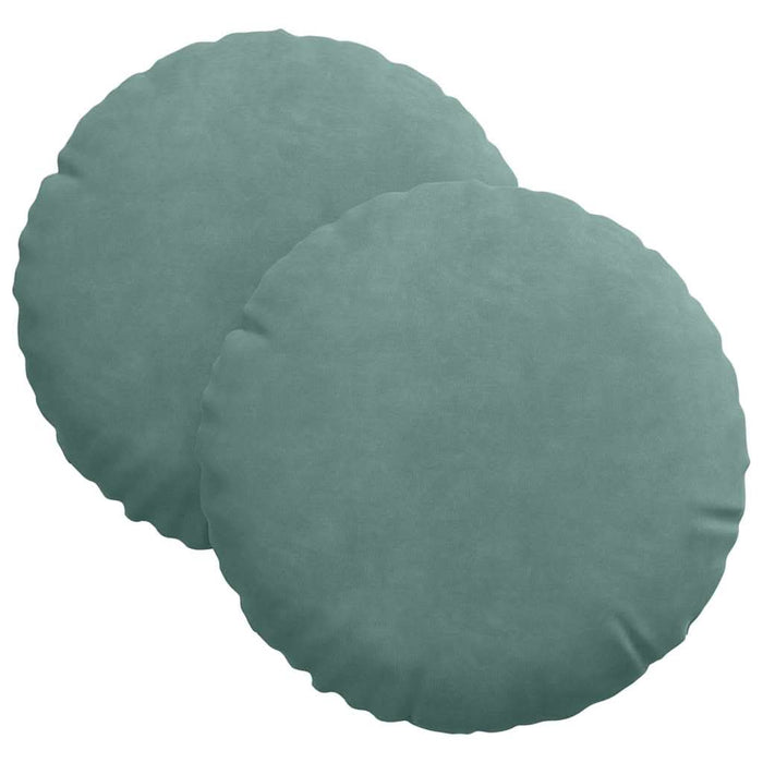 Perne de Șezut 2 pcs Verde Mării Ø 40 x 13 cm Catifea - WALTI WALTI