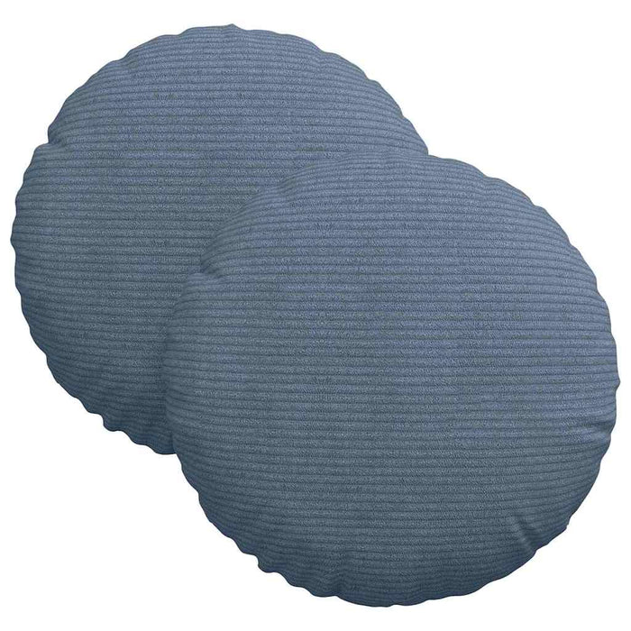 Perne de Șezut 2 pcs albastru Ø 30 cm Țesătură din corduroy - WALTI WALTI