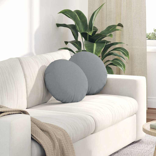 Perne de Șezut 2 pcs Gri deschis Ø40 x 13 cm țesătură - WALTI WALTI