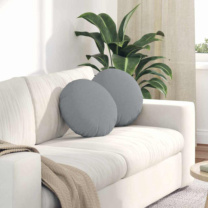 Perne de Șezut 2 pcs Gri deschis Ø40 x 13 cm țesătură - WALTI WALTI