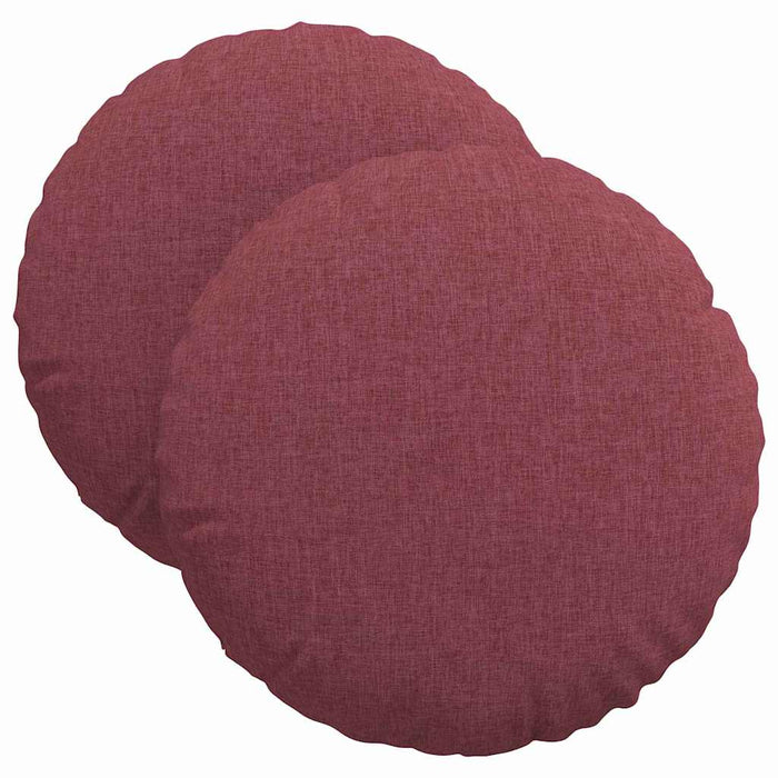 Perne de Șezut 2 pcs Roșu Vin Ø40 x 13 cm țesătură - WALTI WALTI