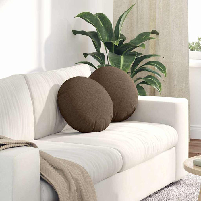 Perne de Șezut 2 pcs Maro Ø40 x 13 cm țesătură - WALTI WALTI