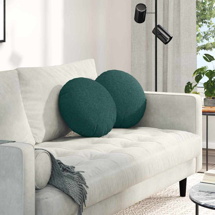 Perne de Șezut 2 pcs Verde închis Ø40 x 13 cm țesătură - WALTI WALTI
