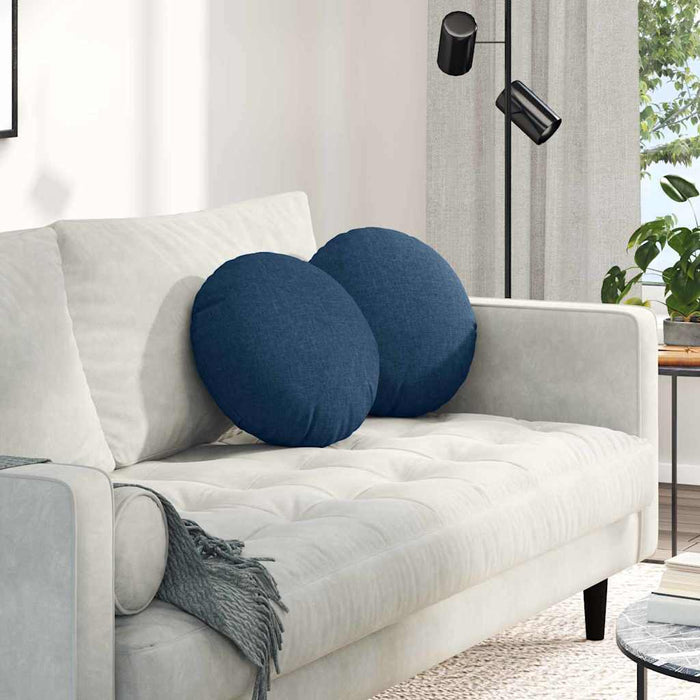 Perne de Șezut 2 pcs albastru Ø40 x 13 cm țesătură - WALTI WALTI