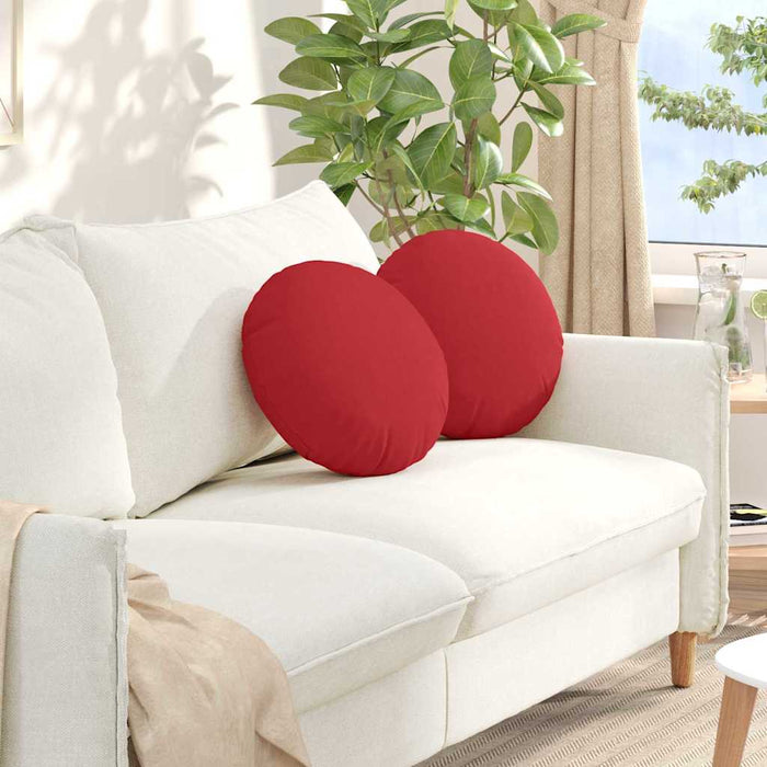 Perne de Șezut 2 pcs Roșu Ø40 x 13 cm țesătură - WALTI WALTI
