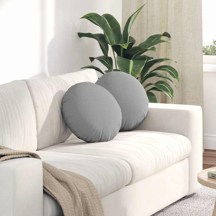 Perne de Șezut 2 pcs Gri nori Ø40 x 13 cm țesătură - WALTI WALTI