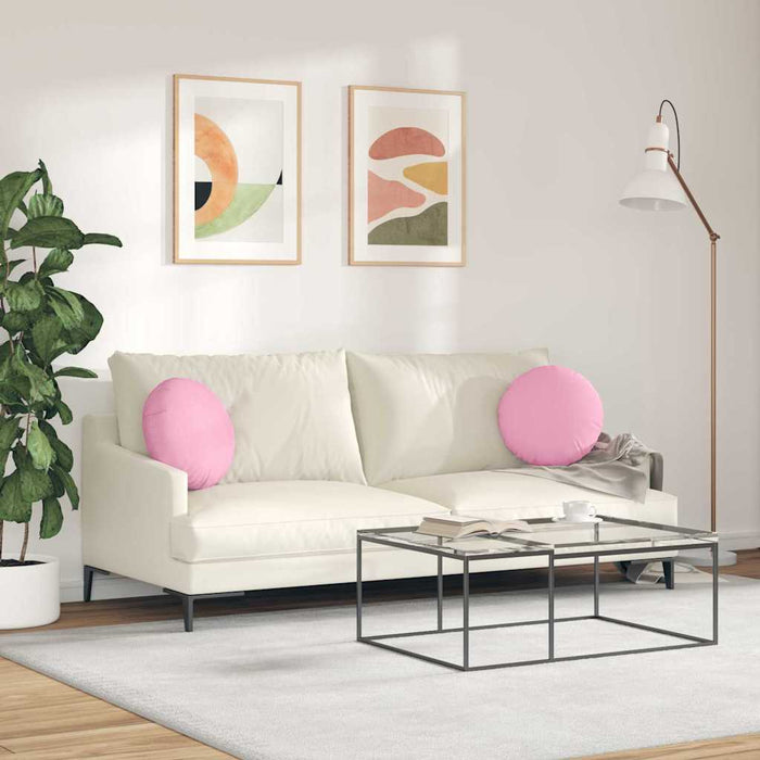 Perne de Șezut 2 pcs Roz Ø40 x 13 cm țesătură - WALTI WALTI