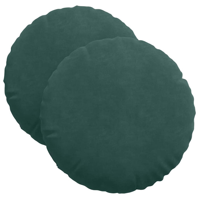 Perne de Șezut 2 pcs Verde închis Ø 40 x 13 cm Catifea - WALTI WALTI