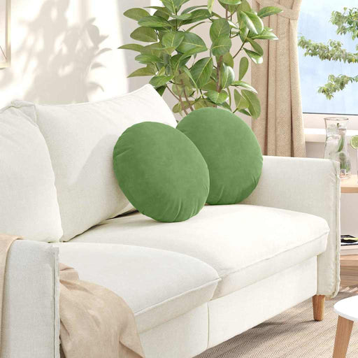 Perne de Șezut 2 pcs Verde deschis Ø 40 x 13 cm Catifea - WALTI WALTI