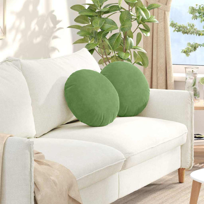 Perne de Șezut 2 pcs Verde deschis Ø 40 x 13 cm Catifea WALTI