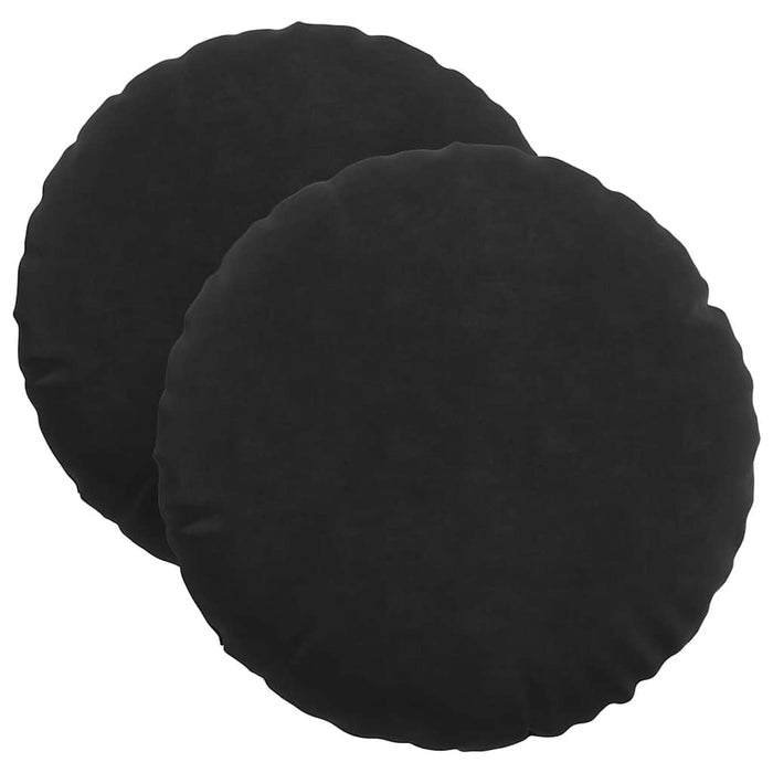 Perne de Șezut 2 pcs Negru Ø 40 x 13 cm Catifea - WALTI WALTI