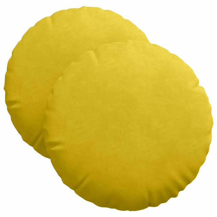 Perne de Șezut 2 pcs Galben Ø 40 x 13 cm Catifea - WALTI WALTI