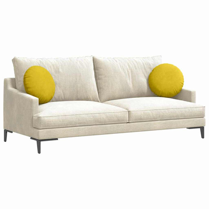 Perne de Șezut 2 pcs Galben Ø 40 x 13 cm Catifea - WALTI WALTI
