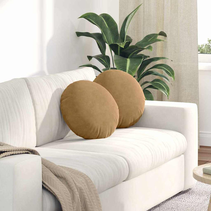 Perne de Șezut 2 pcs Maro Ø 40 x 13 cm Catifea - WALTI WALTI